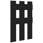 vidaXL Porte-manteau mural Montage mural Chêne noir 65 x 3 x 100 cm
