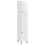 vidaXL Ensemble de Meubles 2 Pièces Blanc brillant Bois d'ingénierie