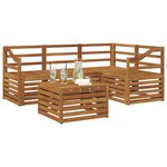 vidaXL Ensemble de canapés d'extérieur 5 Pièces Naturel