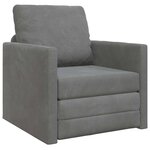 vidaXL Canapé-Lit Gris foncé 74 x 77 x 81 cm Velours