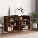 vidaXL Buffet chêne fumé 103 5x35x70 cm bois d'ingénierie