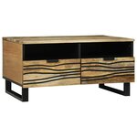 vidaXL Table basse with Drawer Marron et Noir 80 x 54 x 40 cm