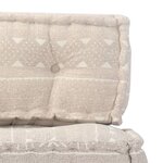 vidaXL Pouf en tissu beige