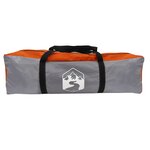 vidaXL Tente de camping tunnel 3 personnes gris et orange imperméable