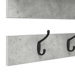 vidaXL Porte-manteau mural avec étagère avec stockage Gris béton 90 x 15 x 36 cm