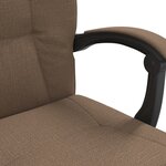 vidaXL Fauteuil inclinable de bureau Marron Tissu