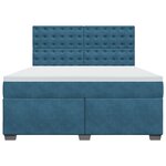 vidaXL Sommier à lattes de lit et matelas bleu 180x200 cm velours