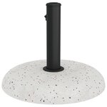 vidaXL Base de parasol pour poteaux de 37/42/52/58mm en béton blanc 20 kg