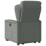 vidaXL Fauteuil inclinable électrique gris foncé tissu