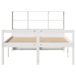 vidaXL Lit bibliothèque sans matelas blanc 140x200 cm bois pin massif