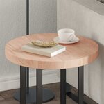 vidaXL Plateau de table Autre Marron clair Ø 50 x 4 cm Chêne massif