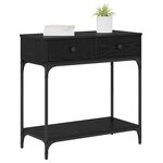vidaXL Table console Chêne noir 75 x 34 5 x 75 cm Bois d'ingénierie