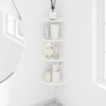 vidaXL Étagère flottante avec étagère 4 Pièces Blanc 18 x 18 x 2 cm