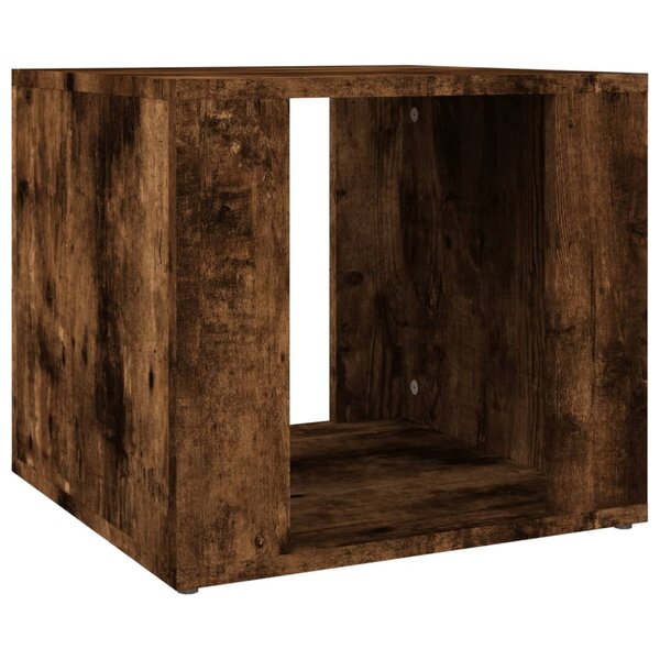 vidaXL Table de chevet Chêne fumé 41x40x36 cm Bois d'ingénierie