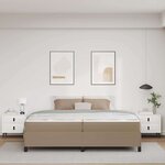 vidaXL Cadre de lit avec matelas Cappuccino 200 x 200 cm Faux cuir