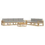 vidaXL Ensemble de canapés d'extérieur 7 Pièces Blanc et gris clair