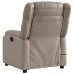vidaXL Fauteuil de massage inclinable électrique cappuccino similicuir