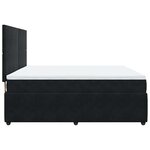 vidaXL Sommier à lattes de lit avec matelas Noir 180x200 cm Velours