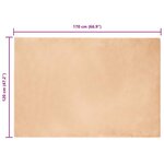 vidaXL Tapis en Fourrure Synthétique de Lapin Taupe 120 x 170 cm