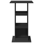 vidaXL Table de bar avec rangement noir 60x60x102 cm bois d’ingénierie