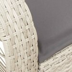 vidaXL Chaise à bascule de jardin avec coussins gris clair poly rotin