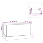vidaXL Boîte de rangement blanc 50x30x28 cm bois d'ingénierie