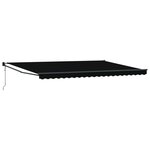 vidaXL Store Rétractable Automatique Noir 500x300 cm