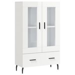 vidaXL Buffet haut blanc brillant 69 5x31x115 cm bois d'ingénierie