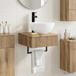 vidaXL Basin de lavage mural Chêne artisanal 40 x 41 x 40 5 cm