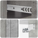 vidaXL Cabinet de chevet mural Gris béton 49 x 34 5 x 24 cm