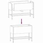 vidaXL Bac de jardin surélevé Anthracite 60 x 26 x 45 cm Acier