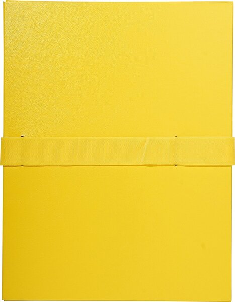 Chemise dos extensible balacron sangle Scratch Rabat en pied de page 24 x 32 Jaune EXACOMPTA