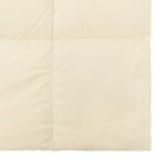 vidaXL Duvet d'été simple Matelassé Crème 135 x 200 cm Microfibre