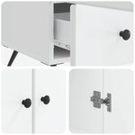 vidaXL Buffet Blanc 66 x 34 5 x 95 cm Bois d'ingénierie