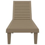 vidaXL Chaises longues lot de 2 marron clair 155x58x83cm polypropylène