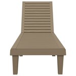 vidaXL Chaises longues 2 Pièces marron clair 155x58x83 cm polypropylène