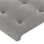 vidaXL Tête de lit à LED Gris clair 147x16x78/88 cm Velours
