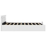 vidaXL Cadre de lit à rangement hydraulique sans matelas avec LED