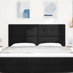 vidaXL Tête de lit LED avec des lumières à LED Noir 180 cm Polyester