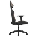 vidaXL Chaise de jeu de massage Noir et taupe Tissu