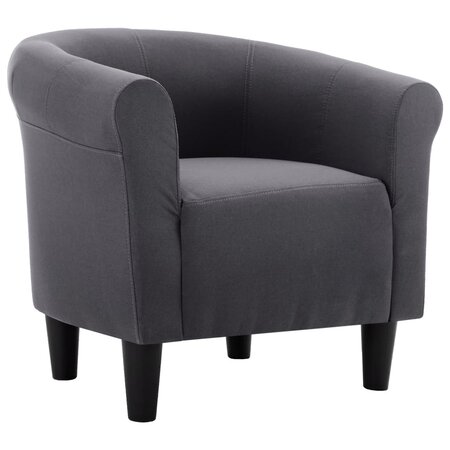 vidaXL Fauteuil Noir Tissu