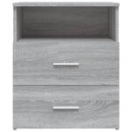 vidaXL Table de chevet Sonoma gris 50x32x60 cm