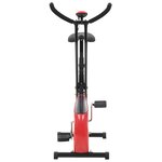 Vidaxl vélo d'appartement x-bike resistance à courroie rouge