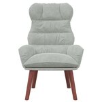 vidaXL Fauteuil relaxant Gris clair 69 x 74 x 93 cm Velours