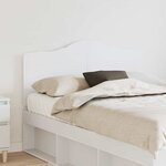 vidaXL Tête de lit avec tête de lit Blanc 120 cm Bois d'ingénierie