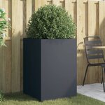 vidaXL Jardinière anthracite 52x48x75 cm acier laminé à froid