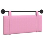 vidaXL Tête de lit suspendue Rose Tissu