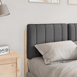 vidaXL Tête de lit capitonnée Brun et gris foncé 120 cm Pin massif