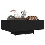 vidaXL Table basse Noir 85x55x31 cm Bois d'ingénierie