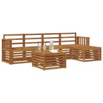 vidaXL Ensemble de canapés d'extérieur 6 Pièces Naturel